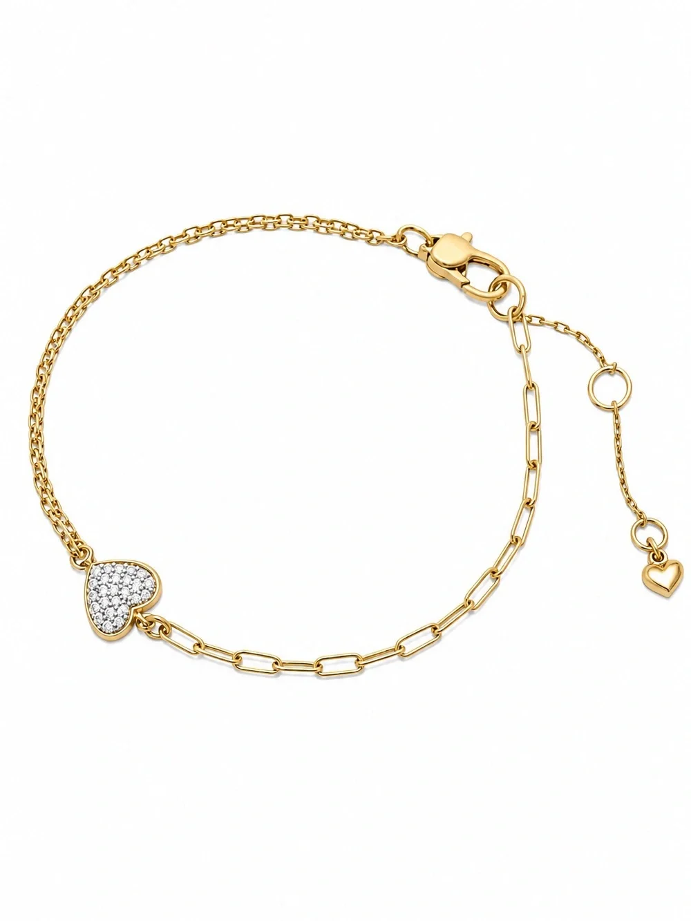 Kate Spade Gold With All My Heart Pavé Line Bracelet